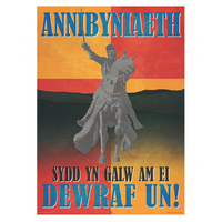 Poster annibyniaeth Owain Glyndŵr - Carw Piws