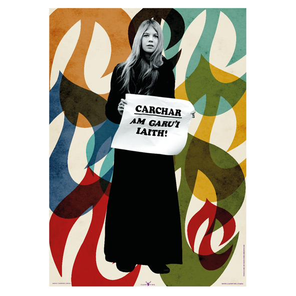 Poster Cymdeithas yr Iaith - Carw Piws